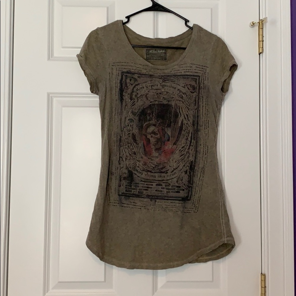All Saints Latin Skull Short Sleeve T-shirt